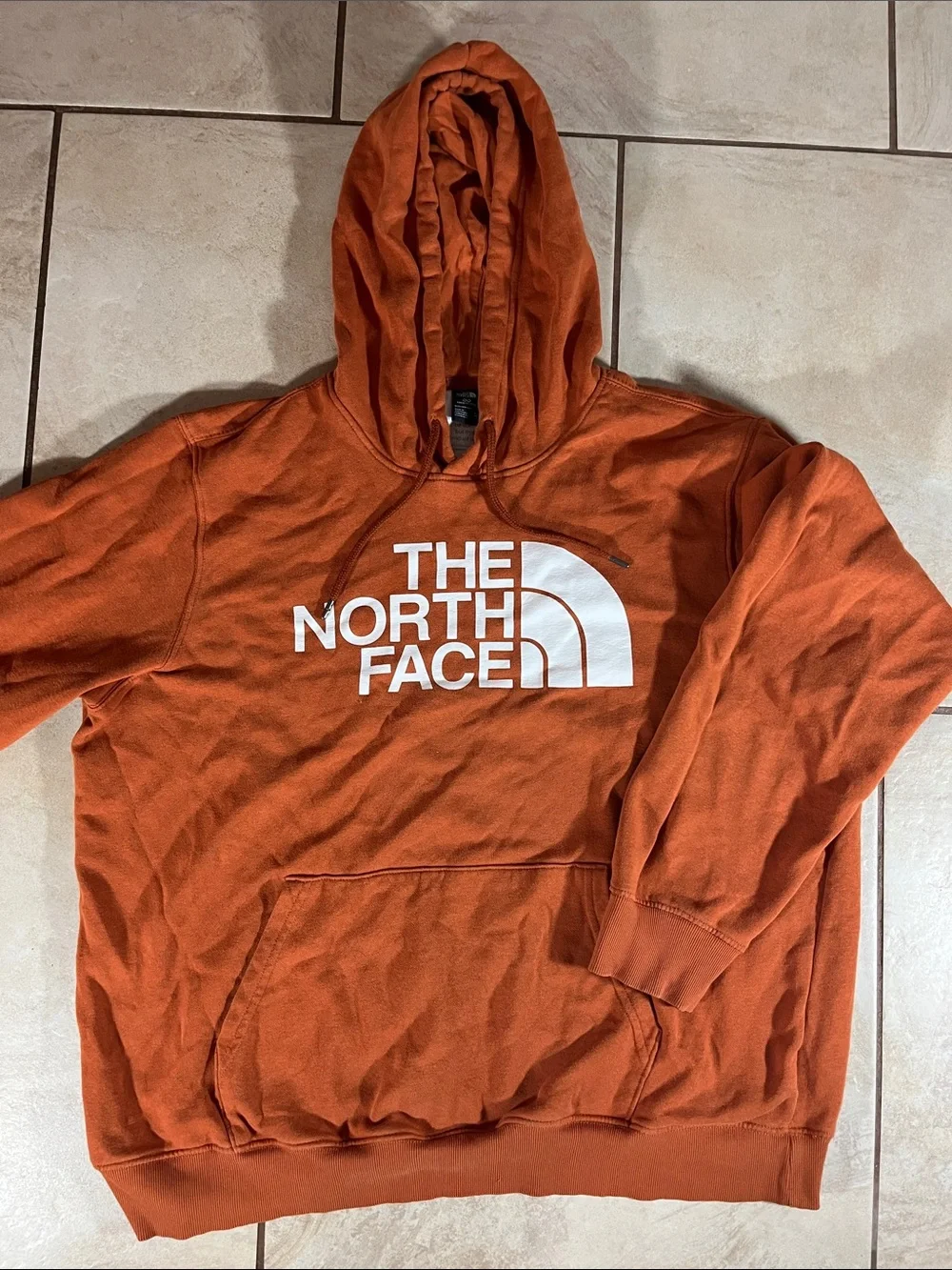 The North Face Men's Hooded Pullover Sweatshirt - Rust